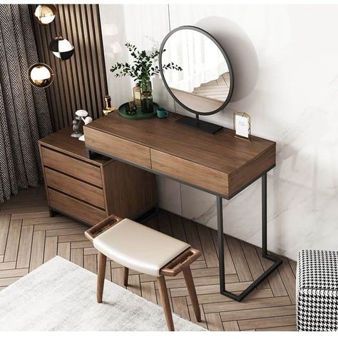 Modern Dressing Table Designs, Dressing Table Decor, Aesthetic Interior Design, Drawing Room Decor, Dressing Table Design, غرفة ملابس, Bedroom Furniture Design, Vanity Table, Dressing Table