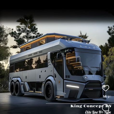 Big Rv Luxury Rv, Rv Luxury, Industrial Sketching, Living Van, Luxury Rv Living, Motorhome Interior, Luxury Van, Van Conversion Interior, Luxury Rv