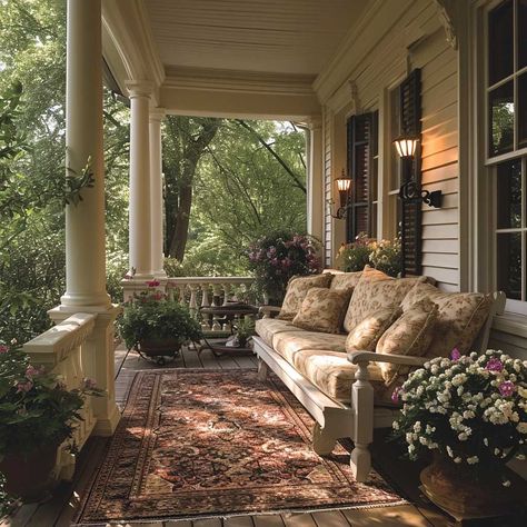 Small Porch Decorating Ideas, Small Porch Decorating, Small Porch, Cottage Porch, Dream Life House, Porch Decorating Ideas, Small Porches, Front Porch Decorating, Dream House Rooms