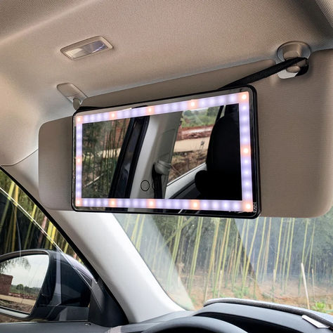 Car Vanity Mirror, Princess Mirror, Car Sun Visor, Car Visor, Mirror With Led Lights, Quick Makeup, Makeup Mirror With Lights, Save Power, Luz Natural