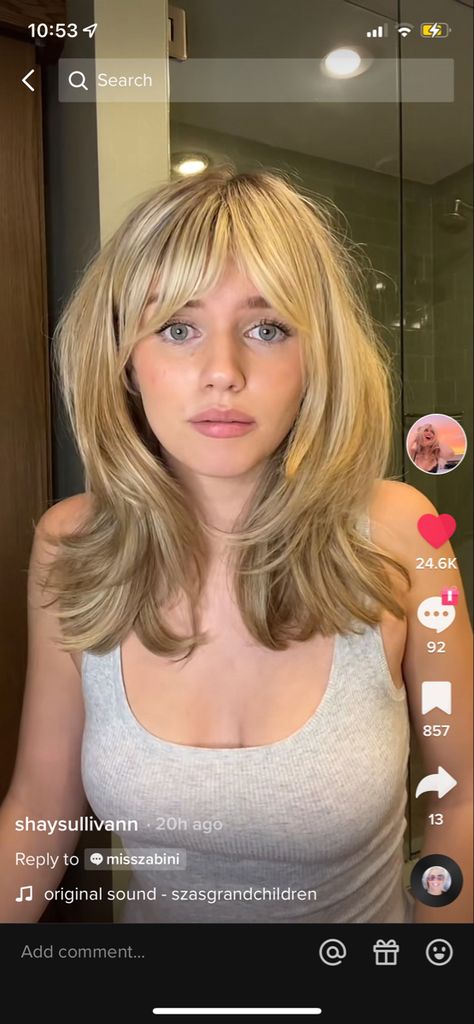 Hair Inspo For Heart Shaped Face, Bright Blonde With Bangs, Medium Length Haircut For Diamond Face, Haircut For Heart Shaped Face, Haircuts For Diamond Face Shape, Diamond Face Haircut, Shay Sullivan, Haircuts For Heart Shaped Faces, 80s Haircuts