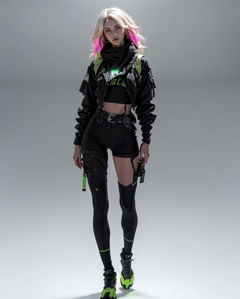 ArtStation - 223 | 4K Cyberpunk Techwear reference now in shop! Cyberpunk Clothes Women, Cyberpunk High Fashion, Cyberpunk Women Fashion, Outfit Ideas Cyberpunk, Techwear Reference, Cyberpunk Fashion Futuristic Clothing, Japanese Cyberpunk Fashion, Urban Ninja Fashion, Cyberpunk Outfit Ideas