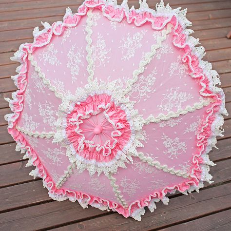 Pink Parasol with Ivory Lace by dbvictoria36, via Flickr Fancy Umbrella, Lace Umbrella, Lace Parasol, Cute Umbrellas, Pink Umbrella, Vintage Umbrella, Umbrellas Parasols, Sweet Lolita, Everything Pink