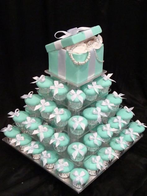 Tiffany's Isn't Just for Jewelry ... Tiffany Shower Bridal, Tiffany’s Party, Tiffany And Company Party Ideas, Tiffany Party Decorations, Tiffany Themed Bridal Shower Ideas, Tiffany And Co Baby Shower Ideas, Tiffany Party Themes, Tiffany And Co Birthday Party Ideas, Dessert Table Aesthetic