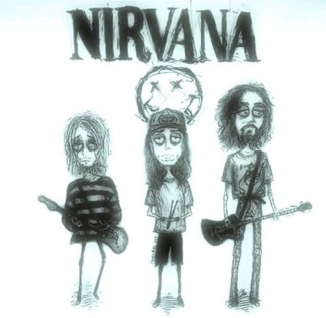 Nirvana Art, Nirvana Band, Nirvana Kurt, Arte Van Gogh, Grunge Art, Band Posters, Fairy Grunge, Room Posters, Coraline