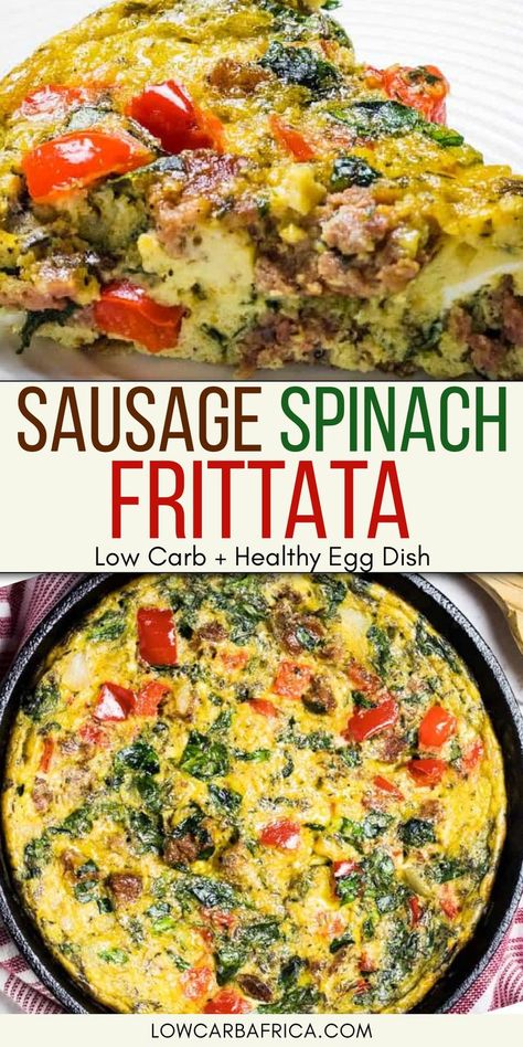 Fritata Recipe, Frittata Recipes Breakfast, Fritatta Recipe, Sausage And Spinach, Easy Frittata, Sausage Spinach, Spinach Frittata, Breakfast Quiche Recipes, Frittata Recipes