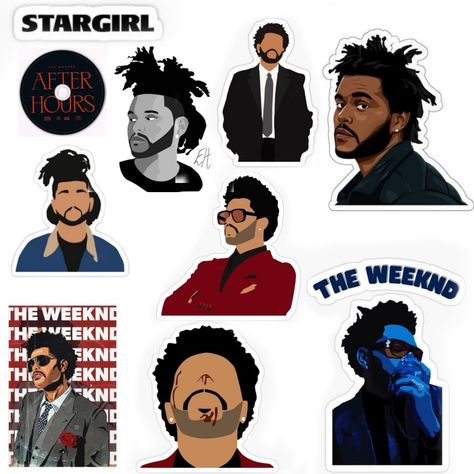 The Weeknd Print, Weeknd Stickers, Weekend Artist, Phone Cover Stickers, Weekend Aesthetic, Happy Birthday Cards Handmade, The Weeknd Poster, Scrapbook Quotes, Small Pretty Tattoos