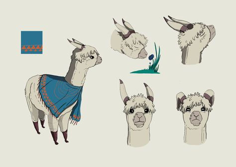 Lama Character Design, Alpaca Character Design, Alpaca Drawing, Action Pose, Art Study, Model Sheet, Animals Art, Art Studies, Children’s Books