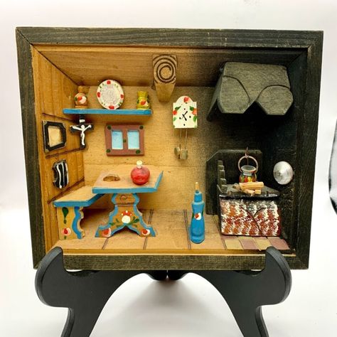 Discover handmade vintage 3D wood diorama from Italy 🇮🇹, MCM English cottage plaque 🏡, and elegant purple crystal photo frame 💜. Also, don't miss the handcrafted dried flowers paperweight from Canada 🇨🇦! #VintageDecor #Handmade #HomeAccents #UniqueGifts #VintageFinds Disney Shadow Box, Kitchen Hearth, Diy Shadow Box, Mini Stuff, Box Kitchen, 3d Shadow Box, 3d Svg, 3d Paper Crafts, Patterned Sheets