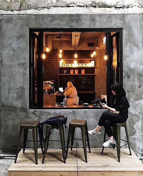 Shop Architecture, Small Coffee Shop, Small Cafe Design, Coffee Shop Interior Design, Coffee Tree, Archi Design, Cafe Shop Design, Coffee Stands, Small Cafe