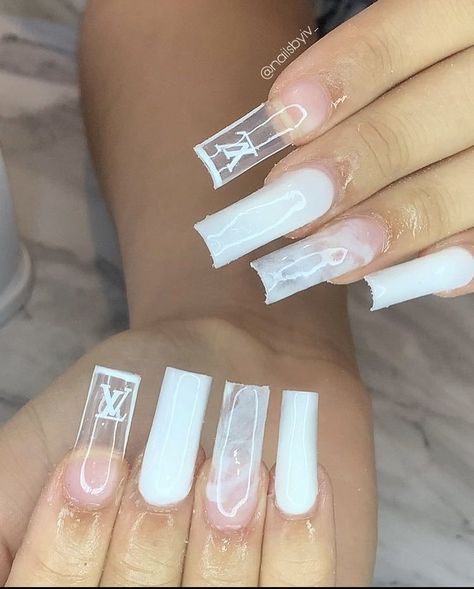 Drip Nails, Colored Acrylic Nails, White Acrylic Nails, Short Square Acrylic Nails, Exotic Nails, Bling Acrylic Nails, Acrylic Nails Coffin Short, Short Acrylic Nails Designs, Pink Acrylic Nails