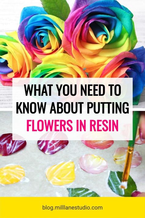 If you've got questions about putting flowers in resin, then read this before you do anything. You'll find answers to many of the common questions such as whether you can use fresh flowers in resin, how to keep wedding flowers fresh as long as possible, and how to keep the flower colours vibrant. Can You Use Silk Flowers In Resin, How To Put Dried Flowers In Resin, Resin Projects With Flowers, How To Preserve Flowers In Epoxy Resin, Preserving Fresh Flowers In Resin, Preserving Flowers In Resin Diy, Resin Bouquet Wedding Flowers Diy, Roses In Resin Diy, How To Put Flowers In Resin