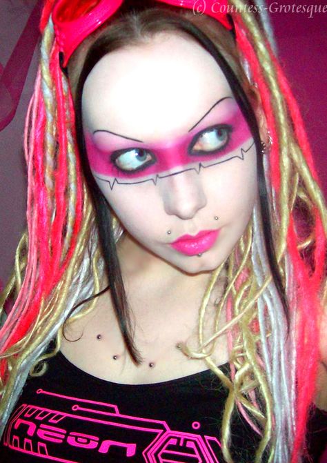 ECG Make-up by Countess-Grotesque Cybergoth Makeup, Bubble Goth, Goth Clothing, Theatrical Makeup, Goth Makeup, Costume Makeup, Punk Goth, Clothing Line, Pretty Style