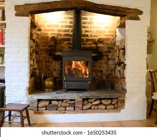 Wood Burning Stove Insert, Soapstone Wood Stove, Woodburning Stove Fireplace, Diy Fireplace Mantle, Wood Stove Hearth, Wood Burner Fireplace, Wood Burning Stoves Living Room, Seeking Lavender Lane, Cottage Woods