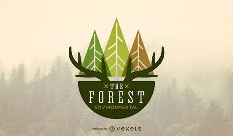 Logo template design featuring tree and forest illustrations. It also says The Forest Environmental, which can be edited. Forest Logo, Green Logo Design, Tourism Logo, Nature Logo Design, Nature Logo, House Logo Design, Logo Design Inspiration Branding, Minimal Logo Design, Restaurant Logo Design