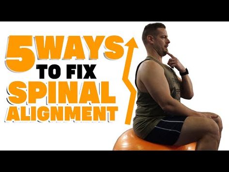 ✔5 Simple Exercises to Put the Spine Back in Perfect Alignment - YouTube Exercises To Straighten Spine, Back Straightening Exercises, How To Align Your Spine, How To Realign Your Spine, Spine Realignment Exercises, Narrowing Of The Spine, Erector Spine Exercise, Spine Alignment, Spinal Decompression