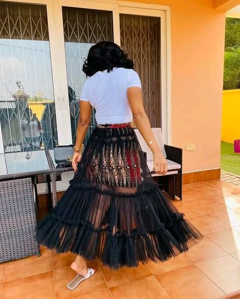 Ankara Tulle Skirt, Long African Dresses, African Skirts, African Dresses For Kids, African Print Clothing, Short African Dresses, African Fashion Skirts, Ankara Skirt, African Inspired Clothing