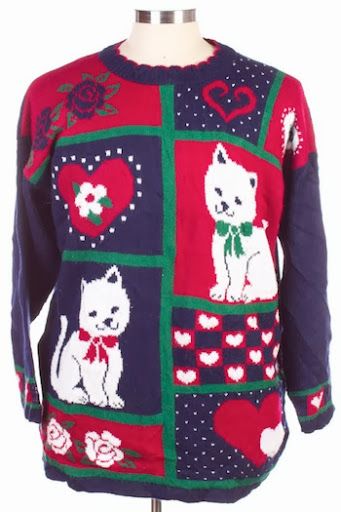 The Sweater Store Vintage Cat Christmas Sweater Giveaway! Cat Christmas Sweater, Christmas Pullover, Christmas Cardigan, Christmas Sweater Men, Ugly Sweater Party, Cat Fashion, Fisherman Sweater, Cat Christmas, Recycle Clothes