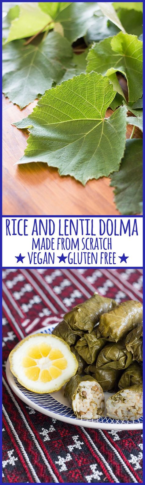 Rice and lentil dolma Dolmades Recipe, Grape Leaves Recipe, Mezze Platter, Rice Wraps, Baked Dinner, Creative Cooking, Vegan Lunches, Diet Snacks, Lentil Recipes