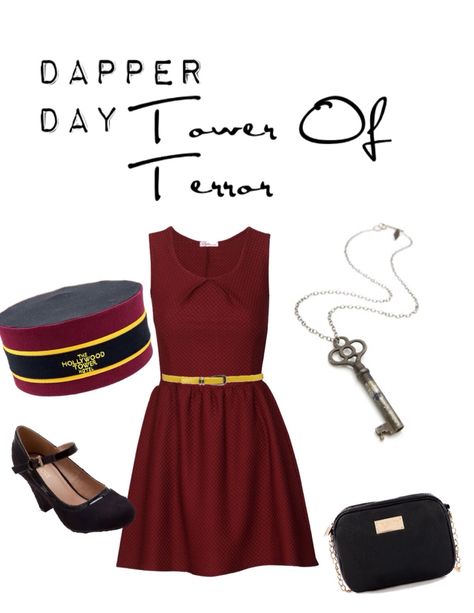 Dapper Day||Tower Of Terror Dapper Day Disneybound, Tower Of Terror Costume, Tower Of Terror Outfit, Tower Of Terror Disneybound, Dapper Day Outfits For Women, Dapper Day Disneyland, Disneyland Dress, Disneybound Ideas, Dapper Day Outfits