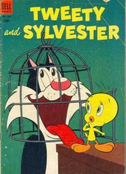 Tweety - Sylvester - Cat - Bird - Cage Tweety And Sylvester, Dell Comic, American Comic, Silver Age Comics, Golden Key, Old School Cartoons, The Lone Ranger, Morning Cartoon, Disney Posters