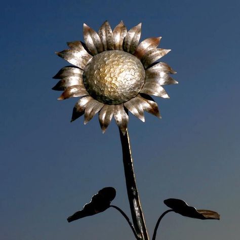 Metal Sunflower, Iron Sculpture, Everlasting Summer, Welcoming Home, Outdoor Display, Hand Forged Iron, Metal Art Welded, Welding Art, Iron Art