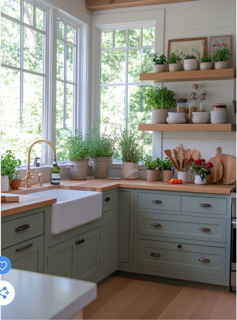 Blue Green Cabinets, Blue Green Kitchen Cabinets, Green Blue Kitchen, Country Blue Kitchen, Blue Kitchen Cabinet Ideas, Blue Kitchen Cabinet, Small Kitchen Storage Solutions, Blue Green Kitchen, Cottage Cabinet