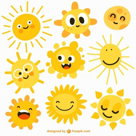 Sun Cute Illustration, Arte Doodle, Cartoon Sun, Sun Painting, Sun Illustration, Cute Sun, Sun Art, Fun Illustration, Free Illustration