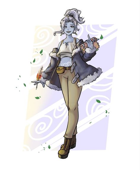 Air Genasi Wizard, Ice Genasi, Genasi Wizard, Air Genasi Female, Genasi Female, Anime Dnd, Fantasy Fits, Air Genasi, Dnd Cleric