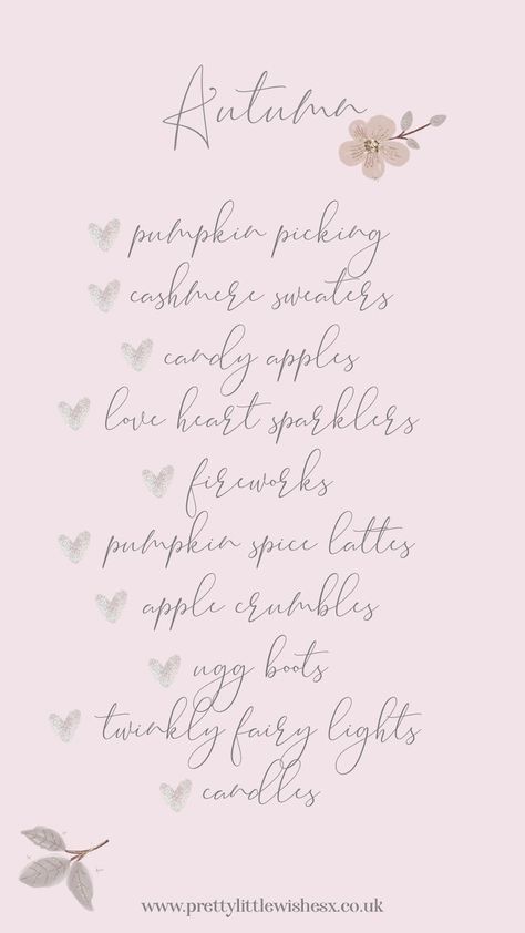 Girly Autumn, Heart Sparklers, Embroidery Drawings, Pug Wallpaper, Autumn Things, Autumn Wallpapers, Autumn Phone Wallpaper, Pink Autumn, Iphone Pics