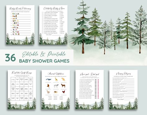 Cartoon Mom, Adventure Baby Shower, Baby Shower Activity, Who Knows Mommy Best, Baby Word Scramble, Celebrity Baby Names, Let The Adventure Begin, Forest Baby, Baby Bingo