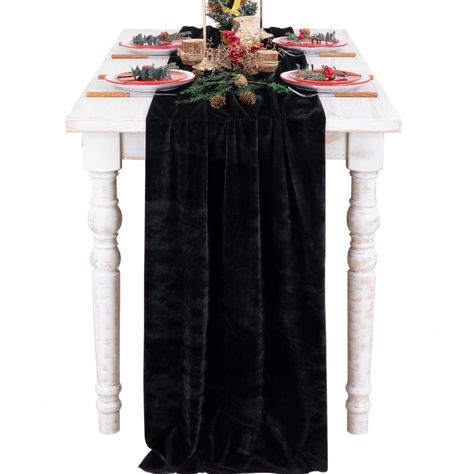 PRICES MAY VARY. Size : The velvet table runner is 20 x 120 inches/10ft, a perfect length for a 6ft/8ft round or rectangle dinner table that can accommodate 8-10 people. Prime Velvet Fabric : The Luxury Fall Table Runner is made of high quality soft velour fabric, which is thick, smooth, lustrous and it drapes wonderfully. Superior Quality : All edges are carefully stitched to keep a perfect flowy condition. Dyeing with new technology, not easy to wrinkle and shrink, no pilling and fading, no pe Rectangle Dinner Table, Elegant Thanksgiving Table, Velvet Table Runner, Table Runner Fall, Christmas Dining Table Decor, Elegant Thanksgiving, Velvet Table, Halloween Table Runner, New Years Dinner