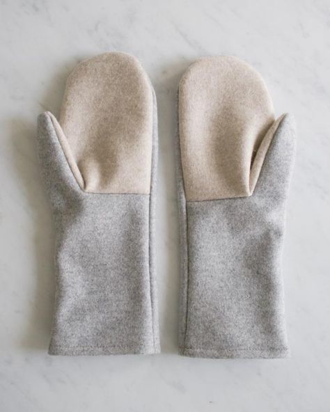 Sewing Classes For Beginners, Purl Bee, Diy Vetement, Purl Soho, Wool Mittens, Mittens Pattern, Leftover Fabric, Quilting For Beginners, Knit Mittens