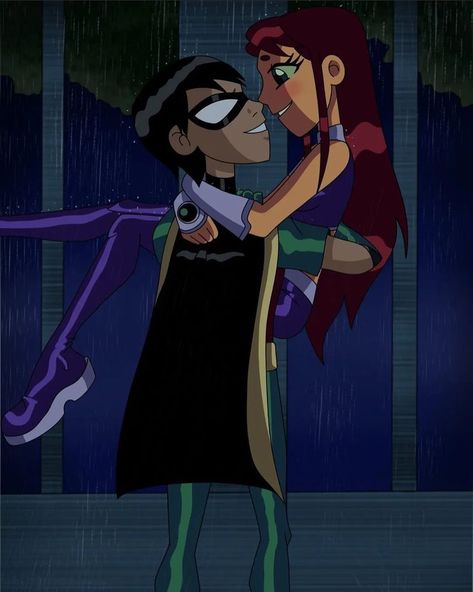 Robin Y Starfire, Robin X Starfire, Old Teen Titans, Teen Titans Go Robin, Robin Starfire, Teen Titans Robin, Teen Titans Starfire, Starfire And Raven, Paw Patrol Cartoon