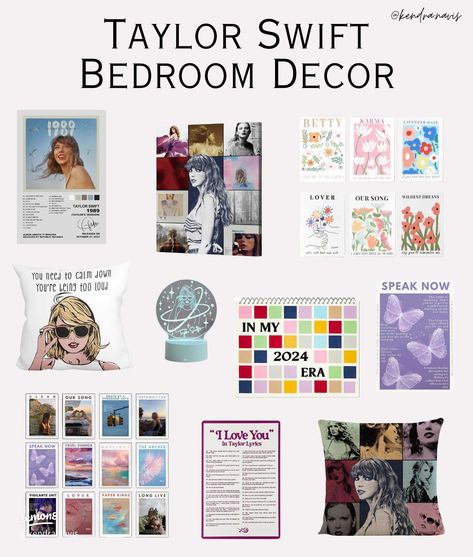 Taylor Swift Bedroom Decor For Swifties💜🩷 | Gallery posted by Kendra | Lemon8 Taylor Swift Bedroom, Taylor Swift Decor, Cute Taylor Swift, Music Album Poster, Finds On Amazon, Girls Bedroom Makeover, College Girl Dorm, Taylor Lyrics