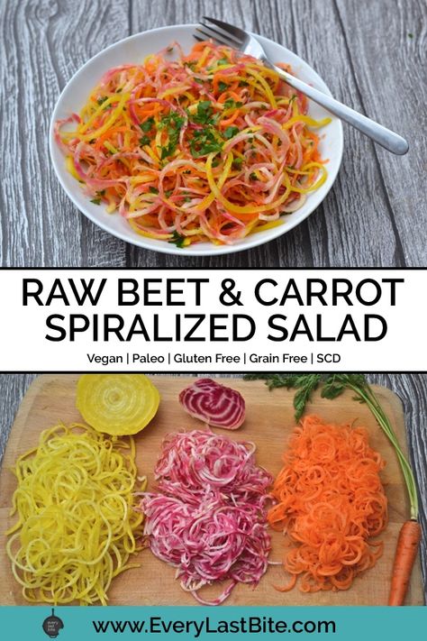 Spiralized Beet Salad, Spiralized Beet Recipes, Spiralized Beets, Carrots And Beets, Orange Dressing, Salad Recipes Gluten Free, Cold Salad Recipes, Mediterranean Recipes Healthy, Beet Salad Recipes