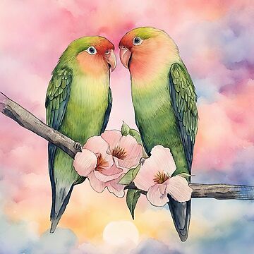 "Lovebird watercolor handmade painting art" Framed Art Print for Sale by kolonjArt | Redbubble Exotic Bird, Bird Artwork, Farmhouse Wall Art, Nature Indoors, Centerpiece Decorations, Love Birds, Bird Art, Framed Art Prints, Art Decor