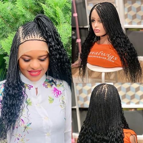 Real wigs Braided water wave wig. Made on a full lace wig. Bohemian curls. Length is 24inches long. Bohemian Curls, Water Wave Wig, Real Wigs, Braided Wigs, Short Braids, Short Curly Wigs, Wavy Wig, Braided Wig, Wave Wig