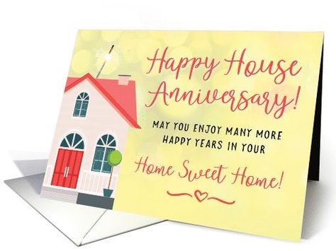 Thank you for trusting us with your business. MANY BLESSINGS! Wish your previous real estate customers a happy house anniversary with this hand-drawn typography style card with the message, "Happy House Anniversary! May you enjoy many more happy years in your Home Sweet Home!" Design is accented with colorful house illustration with festive sparkler. Inside can be customized with your own message. #happyhouseanniversary #sparklerscard #manyblessings #sweethome #colorfulhouse #california #usa House Anniversary, Sweet Home Design, Colorful House, Typography Hand Drawn, Happy House, House Illustration, Free Ecards, Happy Year, Easter Cards