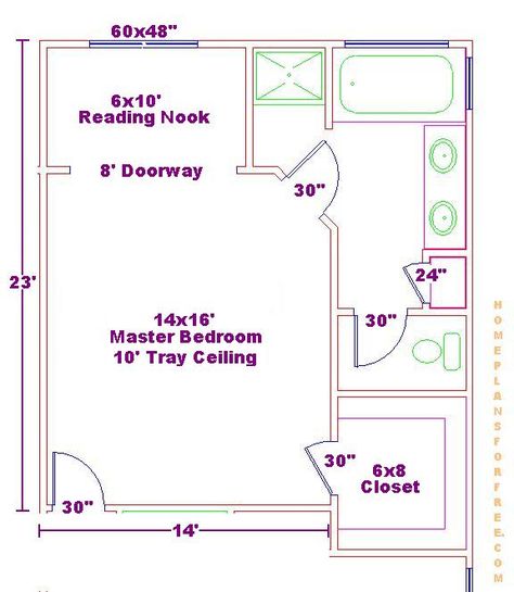 Love the reading nook Master Suite Layout, Master Suite Addition, Bedroom Addition, Small Floor Plans, Bathroom Plan, Bathroom Plans, Bathroom Floor Plans, Bedroom Remodel, Bedroom Floor Plans