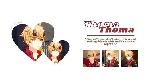 Thoma Wallpaper Pc, Thoma Header, Genshin Impact Thoma, Genshin Icon, Cute App, Twitter Layouts, Header Banner, Dear Future, Ios Icon