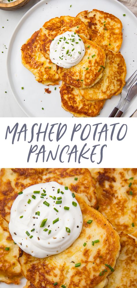 Fried Potato Pancakes, Mashed Potato Pancake Recipe, Mashed Potato Pancakes Easy, Mash Potato Pancakes, Potato Pancakes From Mashed Potatoes Easy, Potato Pancakes From Mashed Potatoes, Crispy Mashed Potato Pancakes, How To Make Potato Pancakes From Mashed Potatoes, Gluten Free Potato Pancakes