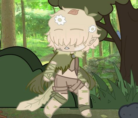 Gacha Club Forest Outfits, Gacha Fantasy Outfits, Gacha Bases, Jungle Outfit, Random Oc, Nature Outfits, Cow Logo, Gacha Online, Gacha Clothes