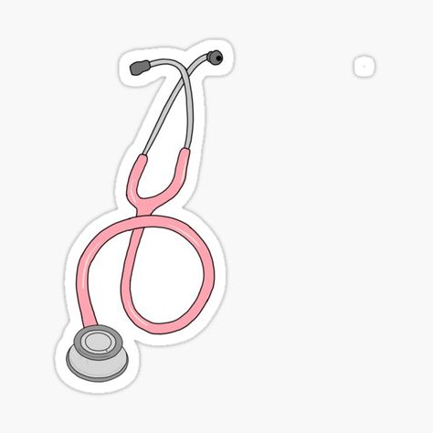 Stethoscope Drawing, Cute Stethoscope, Pink Stethoscope, Medical Drawings, Doctor Stickers, Heart Sounds, Cleaning My Room, Free Printable Stickers, Bubble Stickers