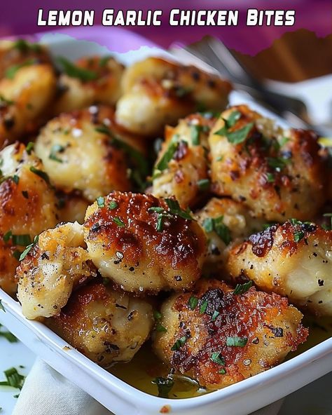 Parmesan Chicken Bites, Lemon Parmesan Chicken, Garlic Chicken Bites, Fried Cheese Bites, Chicken Bites Recipe, Cheese Puffs Recipe, Chicken Fritters, Cheese Bites Recipe, Chicken Bites Recipes