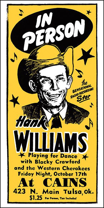 HANK WILLIAMS 1952 Cain's Ballroom Tulsa Concert Poster | eBay Antique Lettering, Rock And Roll Posters, Concert Flyers, Hank Williams Sr, Jimmie Vaughan, Vintage Concert Posters, Music Concert Posters, Hank Williams Jr, Concert Flyer