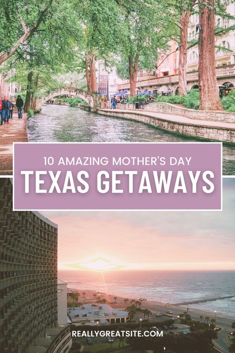 If you're looking for a getaway for Mother's Day (or anytime of year!), Texas has some incredible desinations. Whether you're looking for a mom/daughter trip, a romantic getaway, or a family trip, we've got some awesome ideas for the best weekend! Mother Daughter Trip Ideas, Mom Daughter Trip, Mother Daughter Trips, Mother Daughter Spa, Texas Getaways, Mother's Day Celebration, Spa Trip, Mother Daughter Trip, Spring Break Trips