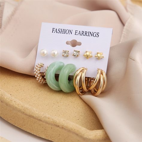 17KM Cute Acrylic Earrings Set For Women Girls Fashion Sweet Colorful Resin Drap Earrings Set of Earrings Party Jewelry|Drop Earrings| - AliExpress Jewellery Photography Inspiration, Acrylic Set, Stars Moon, Heart Dangle Earrings, Geometric Circle, Trendy Earrings, Bohemian Earrings, European Vintage, Big Earrings