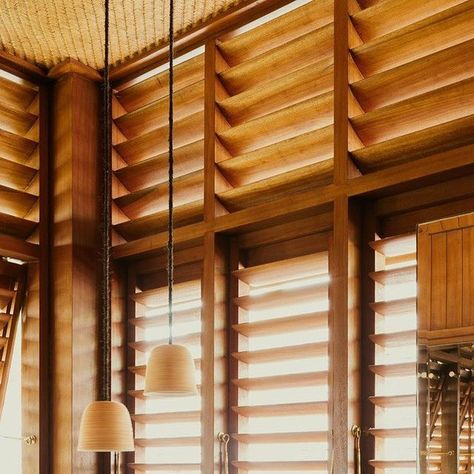 LOST LINDENBERG on Instagram: "RISE AND SHINE "The wooden blinds in the bathroom blur the line between outdoors and indoors, letting the sea breeze in, while providing a sense of protection from the hot sun." - Max Jencquel @studio_jencquel​​​​​​​​ ​​​​​​​​ @lindenberghotels #lostlindenberg #lindenbergcollective #lindenberghotels #bali #pekutatan #medewi #guestcollective #hotelschmotel​​​​​​​​ ​​​​​​​​ 📸 @robertrieger​​​​​​​​ ​​​​​​​​ DREAMS & BOOKINGS​​​​​​​​ http://thelindenberg.com/lost​​​​​​​​ lost@thelindenberg.com​​​​​​​​ WA +62 812 345 66 830" Wooden Blinds, Rise And Shine, Sea Breeze, The Bathroom, House Inspiration, The Line, Blur, Teak, Blinds