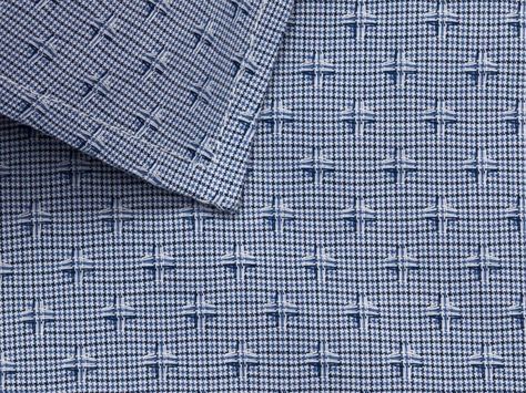 Blue Micro Check Dobby Cross Shirt 2 Cross Shirt, Dobby Fabric, Cross Shirts, Summer 2025, Giza, Custom Clothing, Men's Suits, Premium Fabric, Shirt Accessories